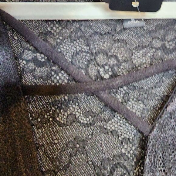 5X 28W Torrid Black Lace Strappy Bodysuit Snap Faux Wrap V Neck Sheer Party Mesh - Picture 4 of 11